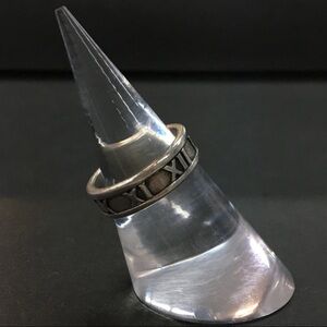 TIFFANY&CO. Atlas 1995 Roman Number SV 925 Ring ISO sz:51